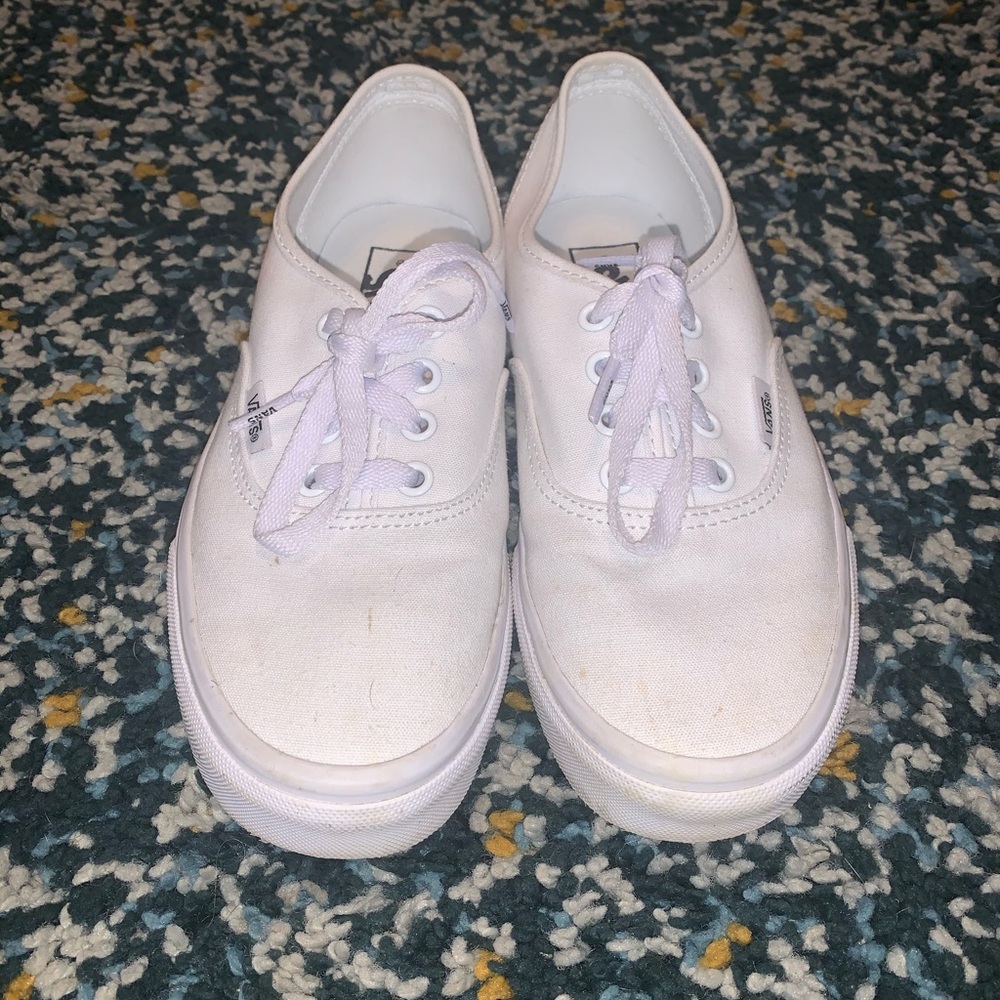 True White Vans Authentic ladies size 7
